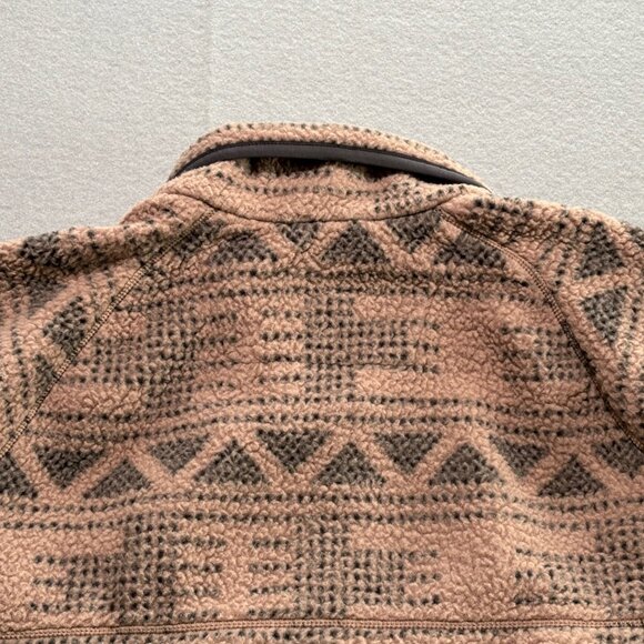 Carhartt Women’s Fleece Pullover Relaxed Fit Geo Aztec Warm Taupe Size XXL / 2XL - Picture 13 of 13